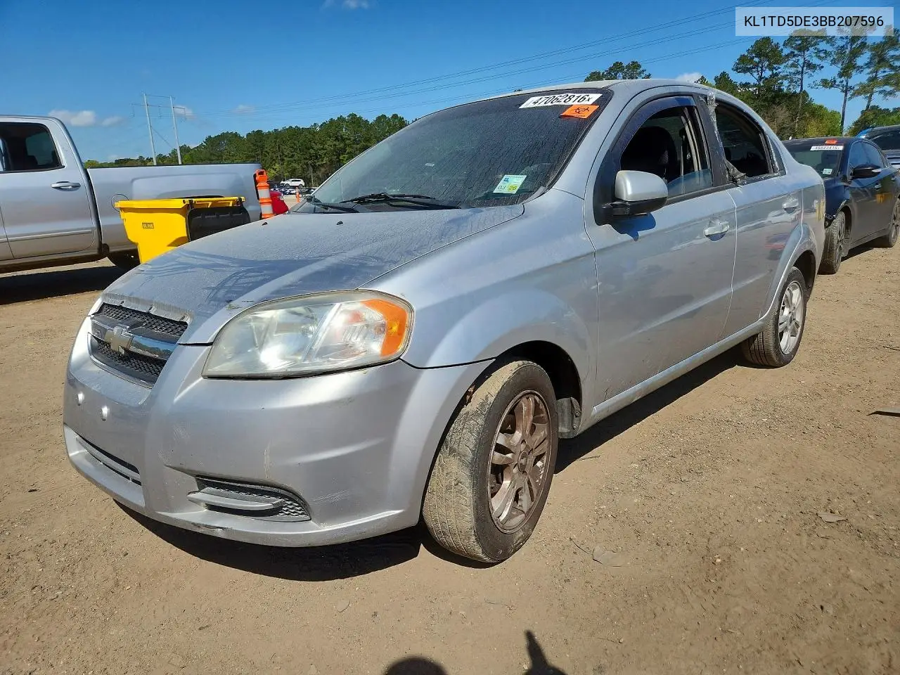 2011 Chevrolet Aveo VIN: KL1TD5DE3BB207596 Lot: 47062816