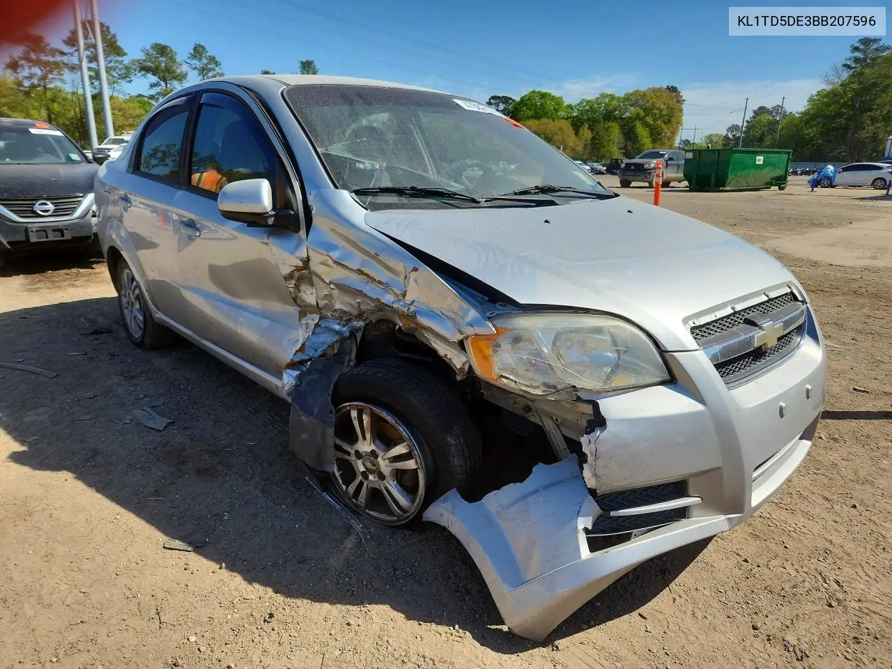 2011 Chevrolet Aveo VIN: KL1TD5DE3BB207596 Lot: 47062816