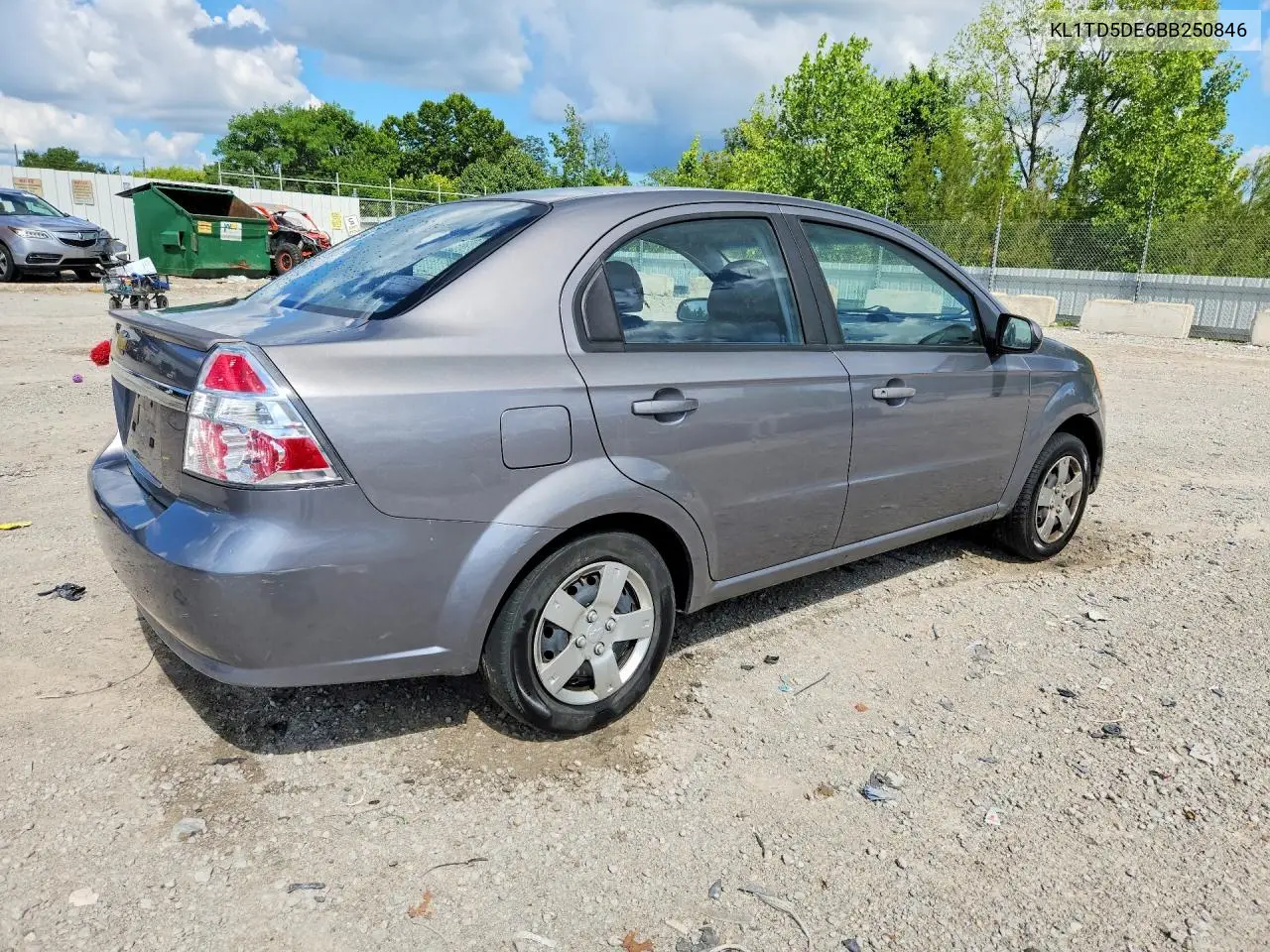 2011 Chevrolet Aveo Ls VIN: KL1TD5DE6BB250846 Lot: 60624146