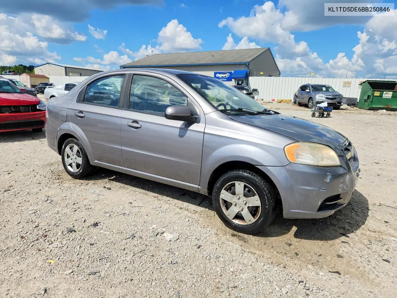 2011 Chevrolet Aveo Ls VIN: KL1TD5DE6BB250846 Lot: 60624146