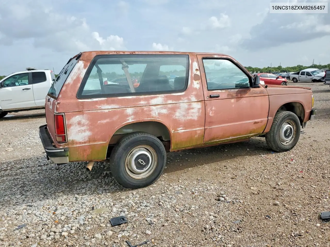 1991 Chevrolet Blazer S10 VIN: 1GNCS18ZXM8265457 Lot: 61090266