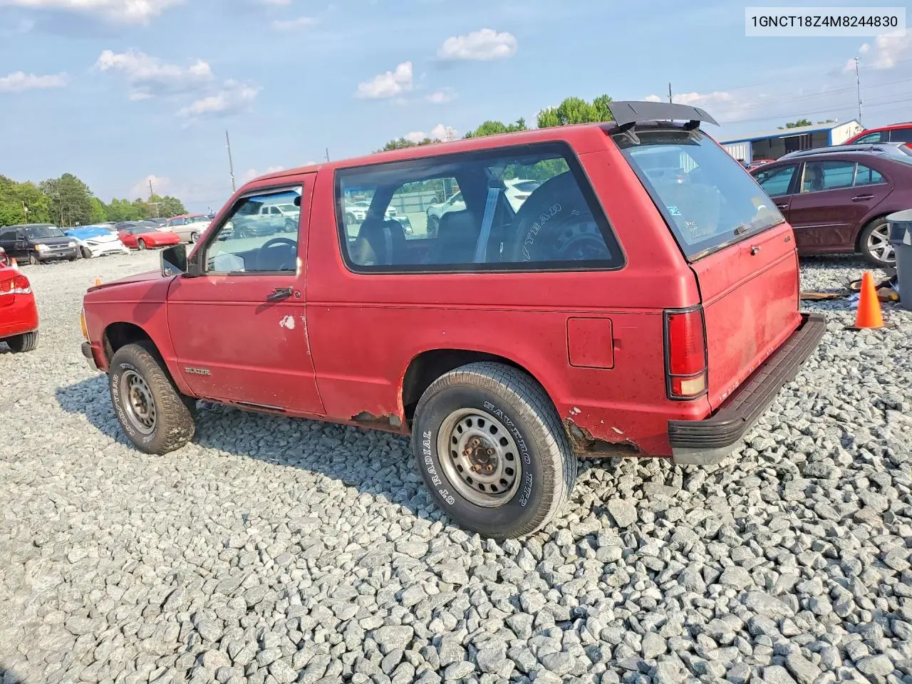1991 Chevrolet Blazer S10 VIN: 1GNCT18Z4M8244830 Lot: 61727206