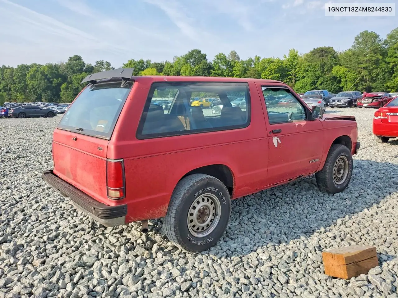1991 Chevrolet Blazer S10 VIN: 1GNCT18Z4M8244830 Lot: 61727206