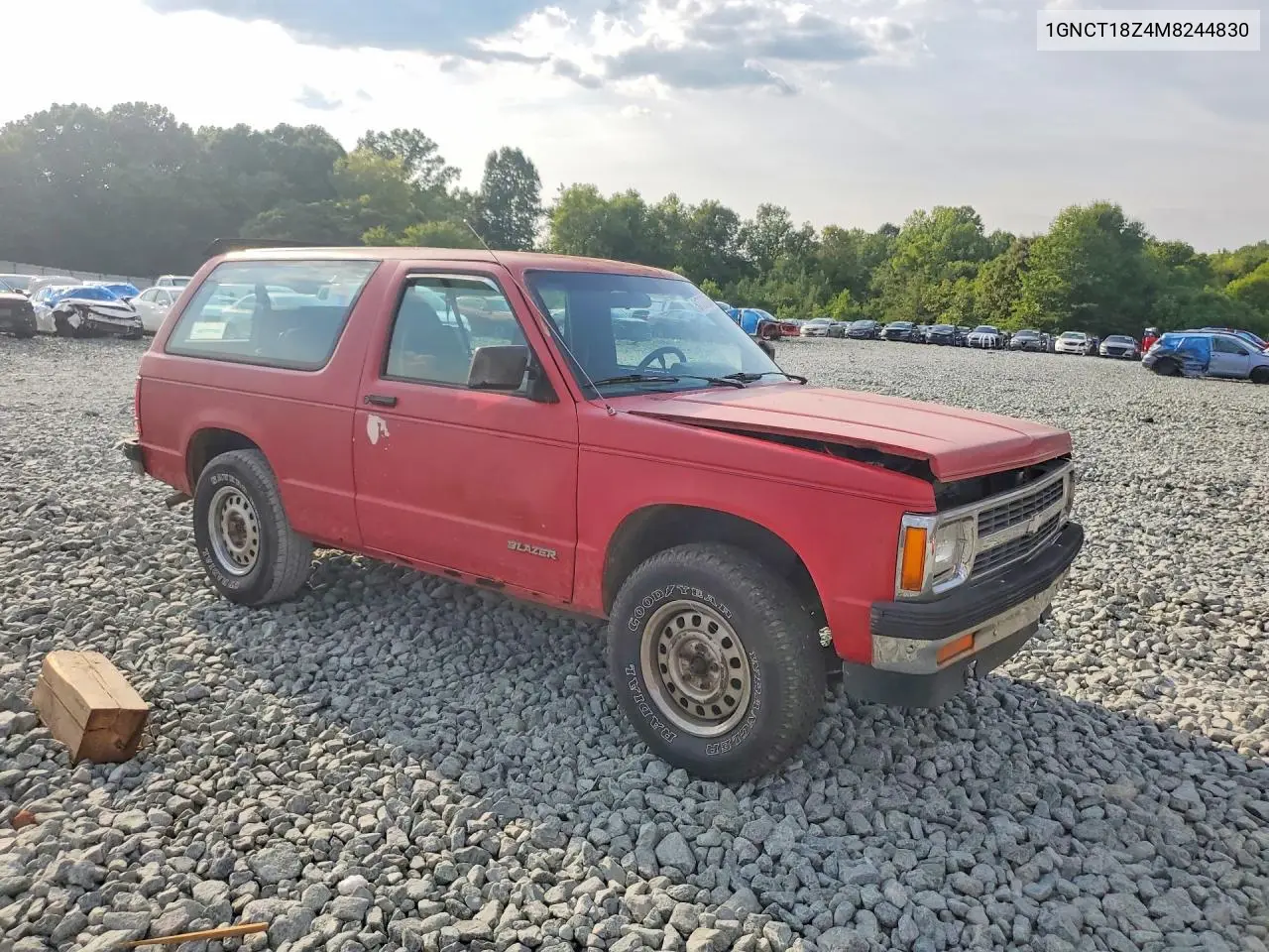 1991 Chevrolet Blazer S10 VIN: 1GNCT18Z4M8244830 Lot: 61727206