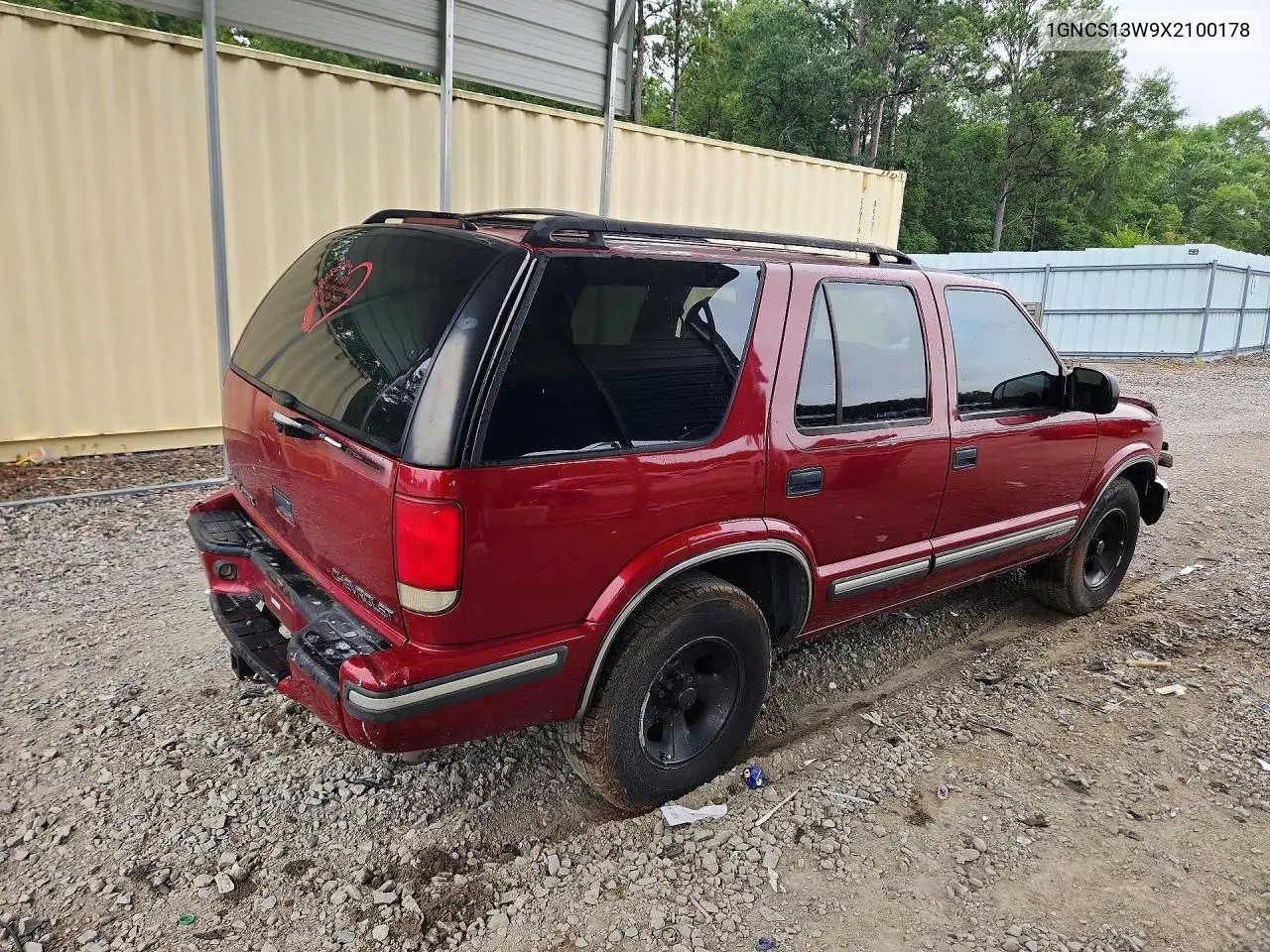 1999 Chevrolet Blazer VIN: 1GNCS13W9X2100178 Lot: 60459316