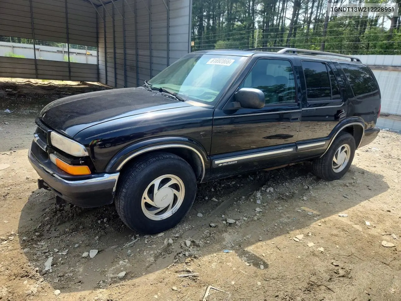 2001 Chevrolet Blazer VIN: 1GNDT13W212228951 Lot: 61692866