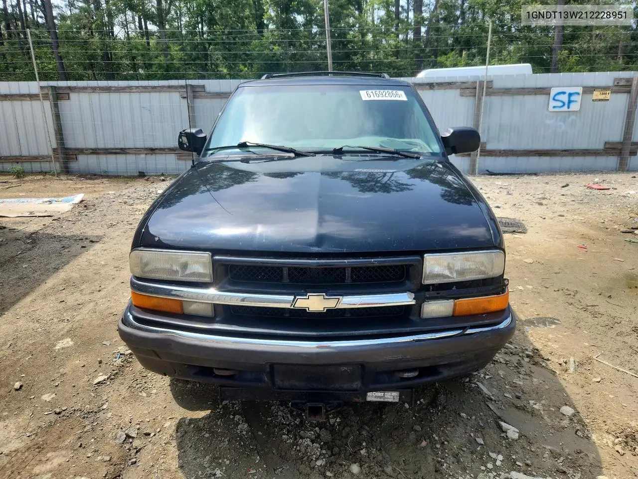 2001 Chevrolet Blazer VIN: 1GNDT13W212228951 Lot: 61692866
