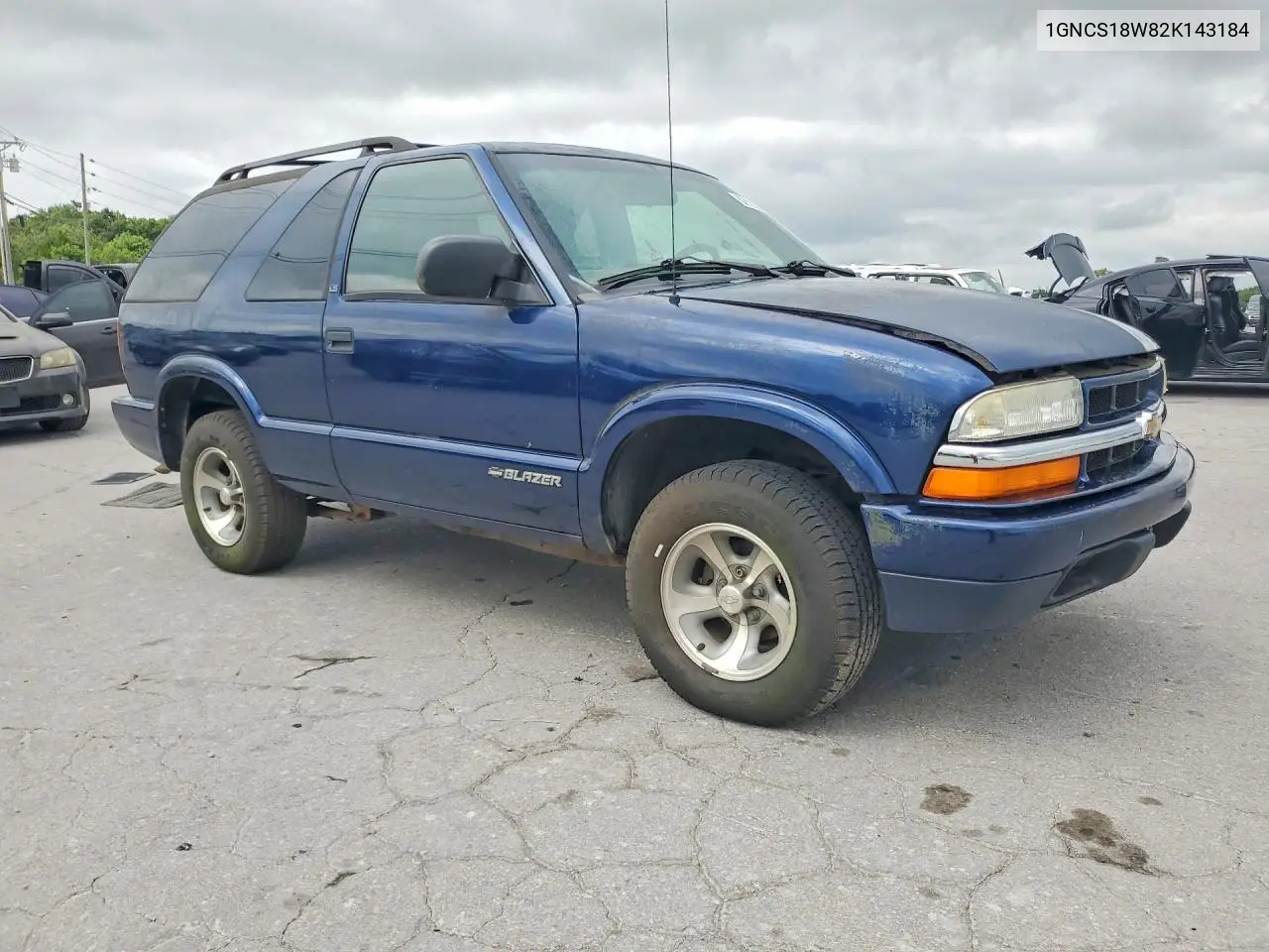 2002 Chevrolet Blazer VIN: 1GNCS18W82K143184 Lot: 62120806
