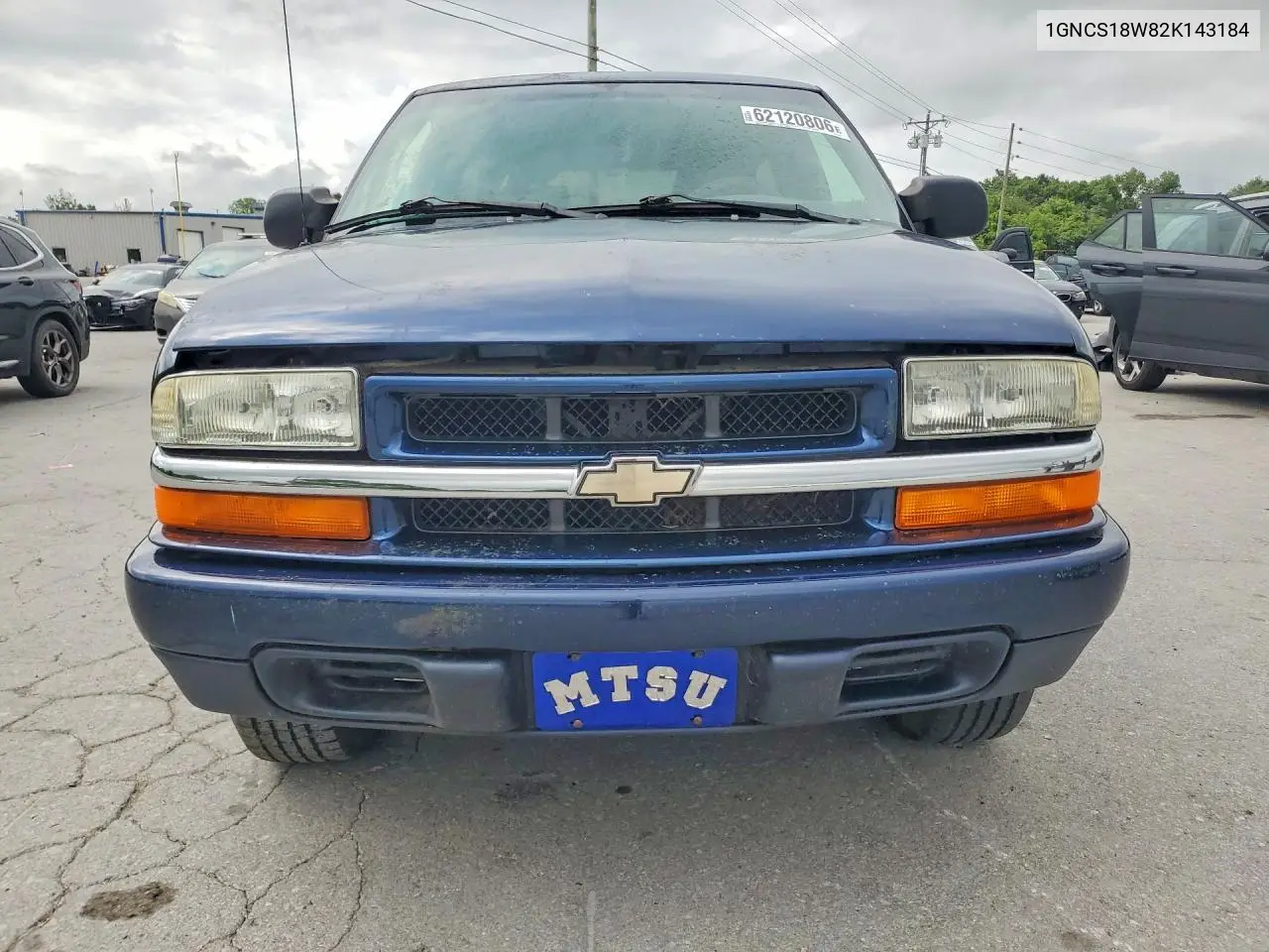 2002 Chevrolet Blazer VIN: 1GNCS18W82K143184 Lot: 62120806