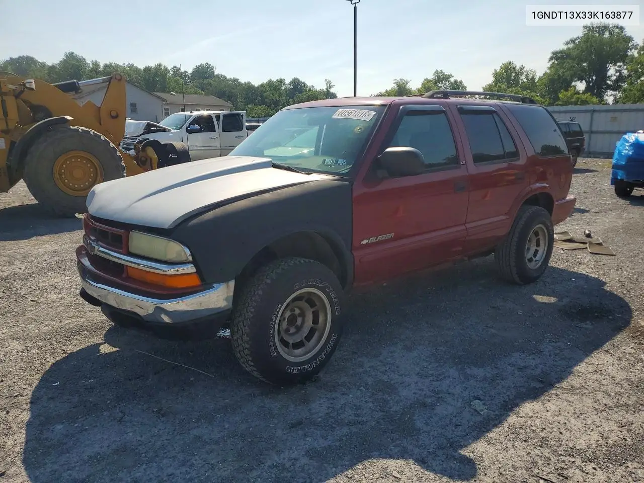 2003 Chevrolet Blazer VIN: 1GNDT13X33K163877 Lot: 60561516