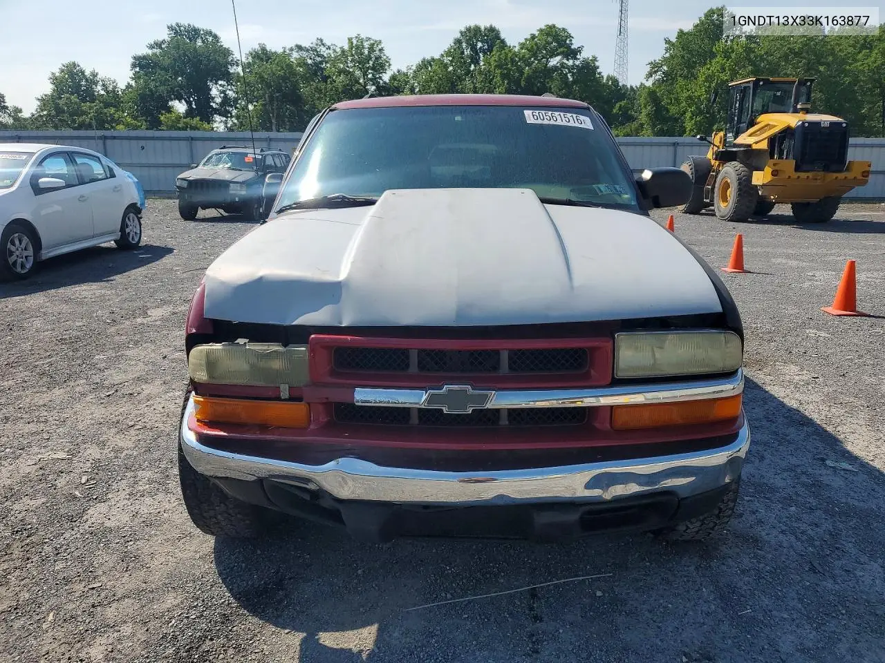 2003 Chevrolet Blazer VIN: 1GNDT13X33K163877 Lot: 60561516