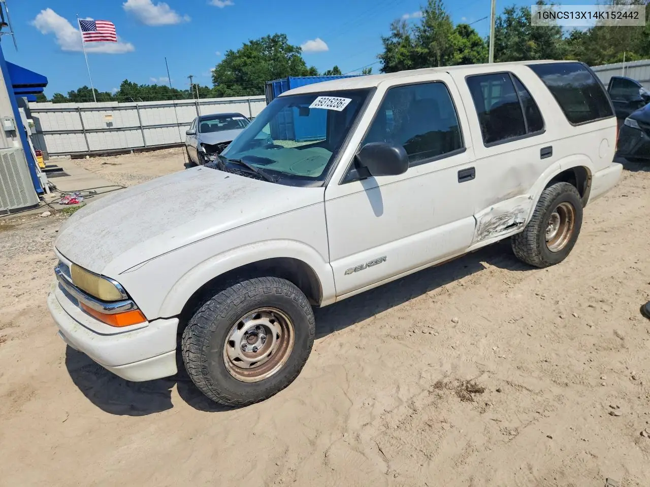 2004 Chevrolet Blazer VIN: 1GNCS13X14K152442 Lot: 59315236