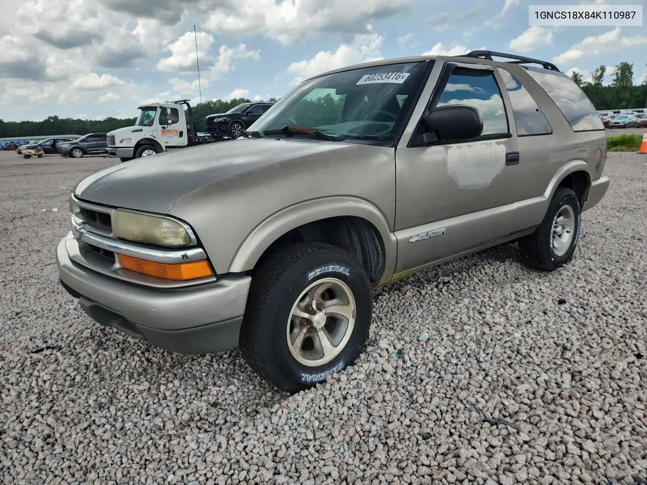 2004 Chevrolet Blazer VIN: 1GNCS18X84K110987 Lot: 60253416