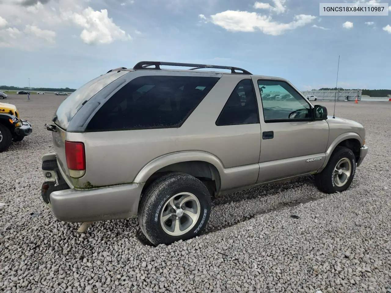 2004 Chevrolet Blazer VIN: 1GNCS18X84K110987 Lot: 60253416