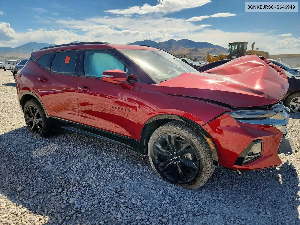 2019 Chevrolet Blazer Rs VIN: 3GNKBJRS6KS646949 Lot: 60594386