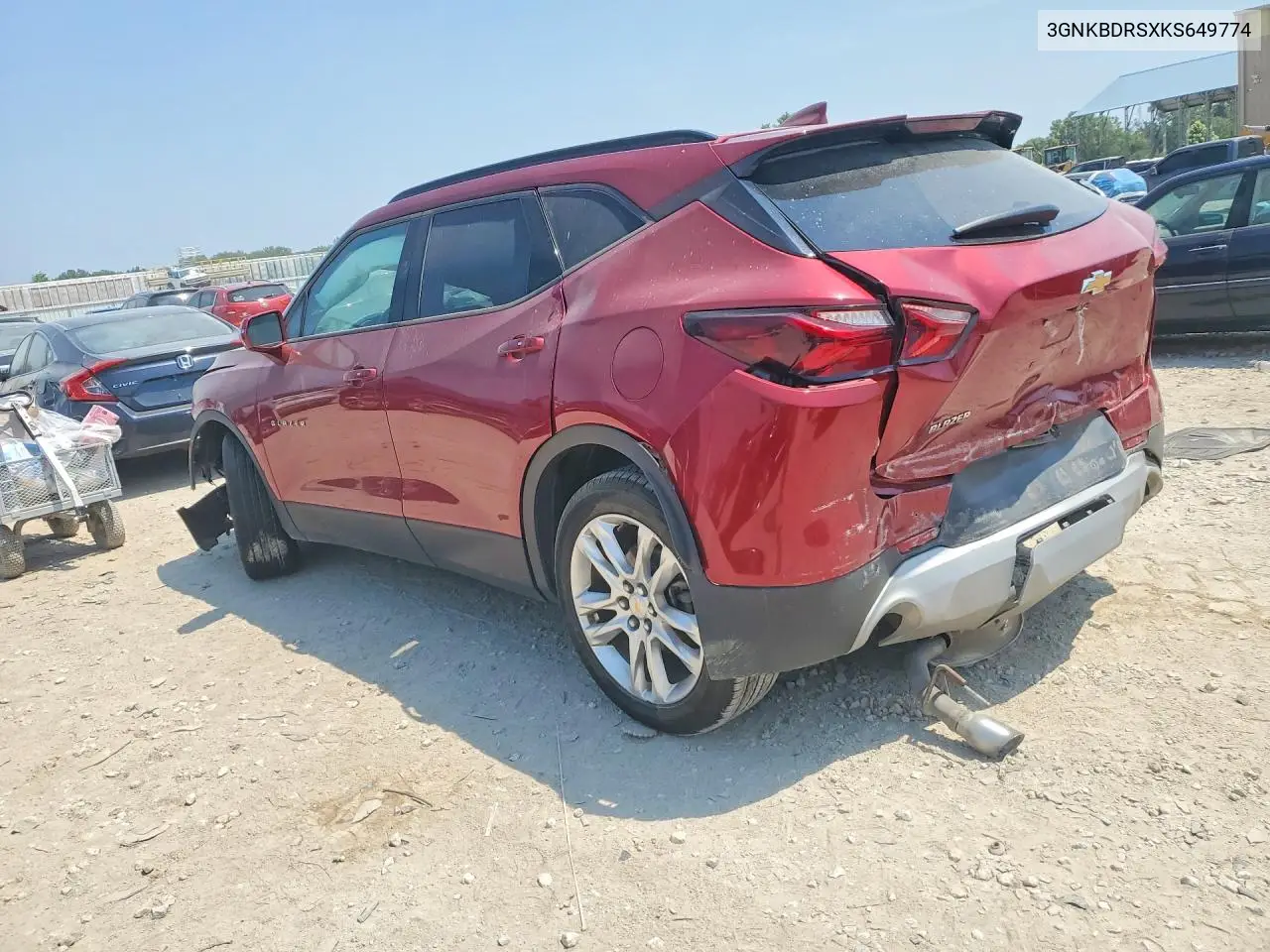 2019 Chevrolet Blazer 3Lt VIN: 3GNKBDRSXKS649774 Lot: 61938506