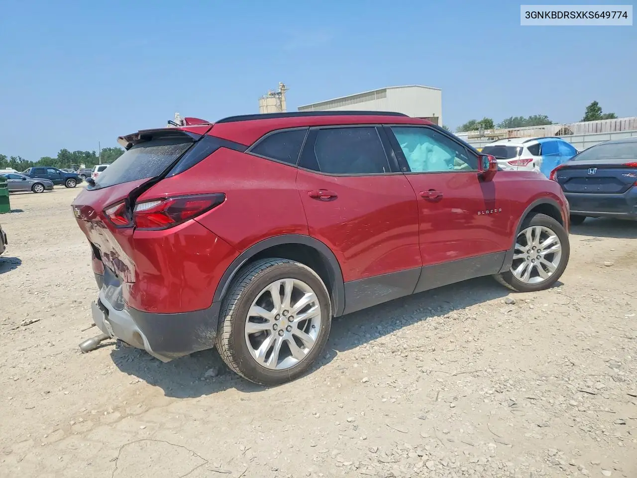 2019 Chevrolet Blazer 3Lt VIN: 3GNKBDRSXKS649774 Lot: 61938506