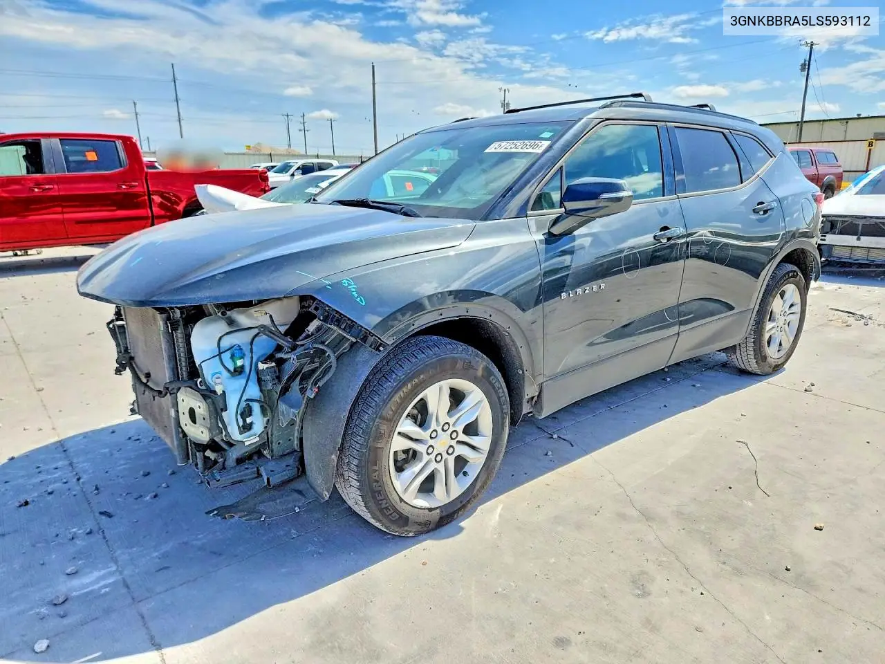 2020 Chevrolet Blazer 1Lt VIN: 3GNKBBRA5LS593112 Lot: 57252696