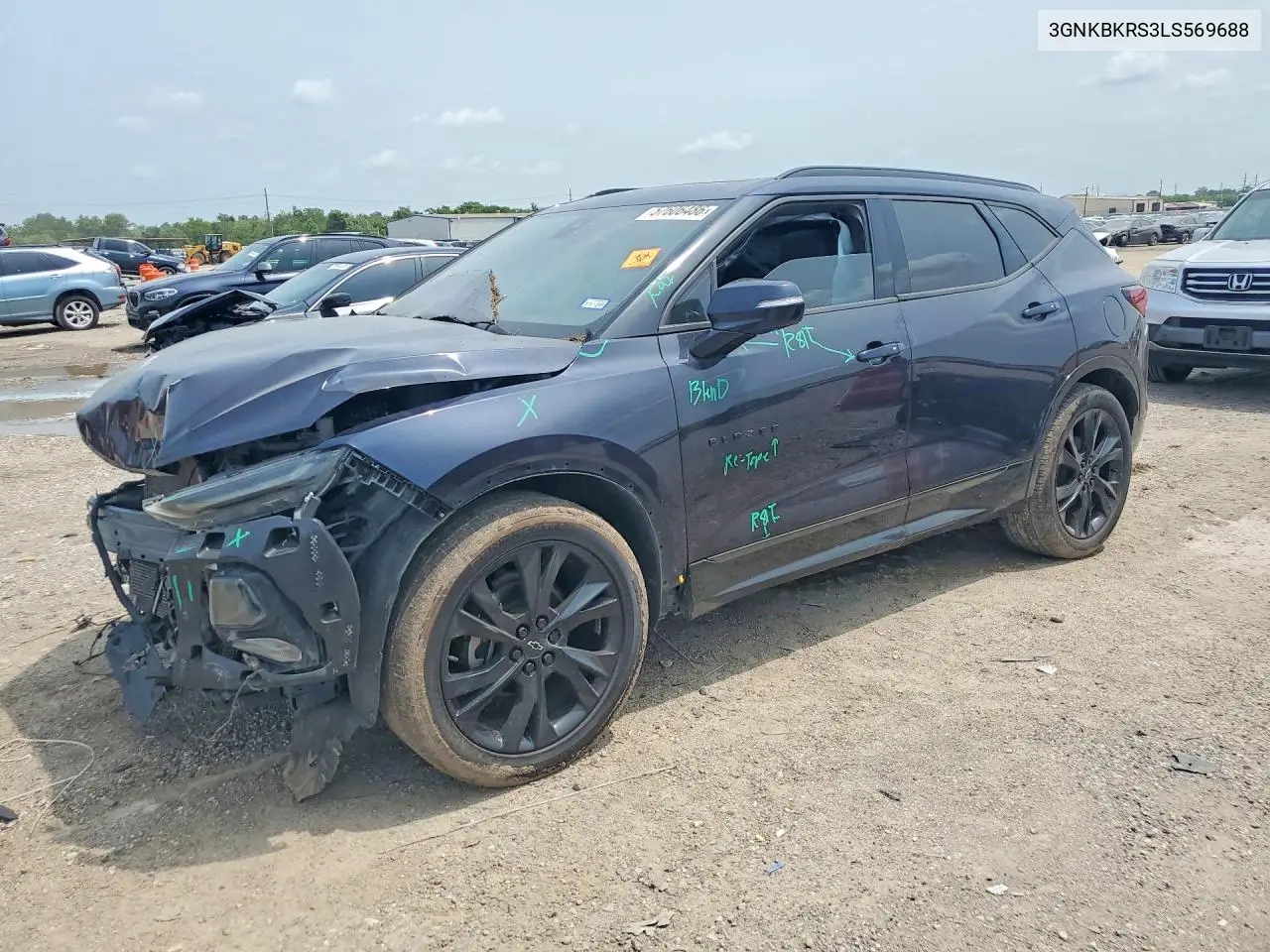 2020 Chevrolet Blazer Rs VIN: 3GNKBKRS3LS569688 Lot: 57606486