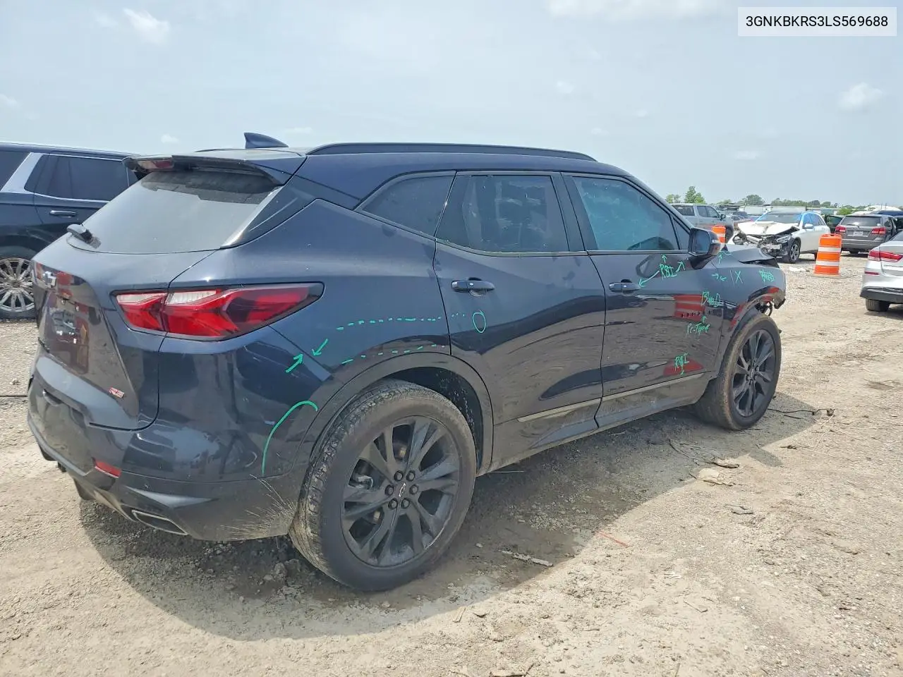 2020 Chevrolet Blazer Rs VIN: 3GNKBKRS3LS569688 Lot: 57606486