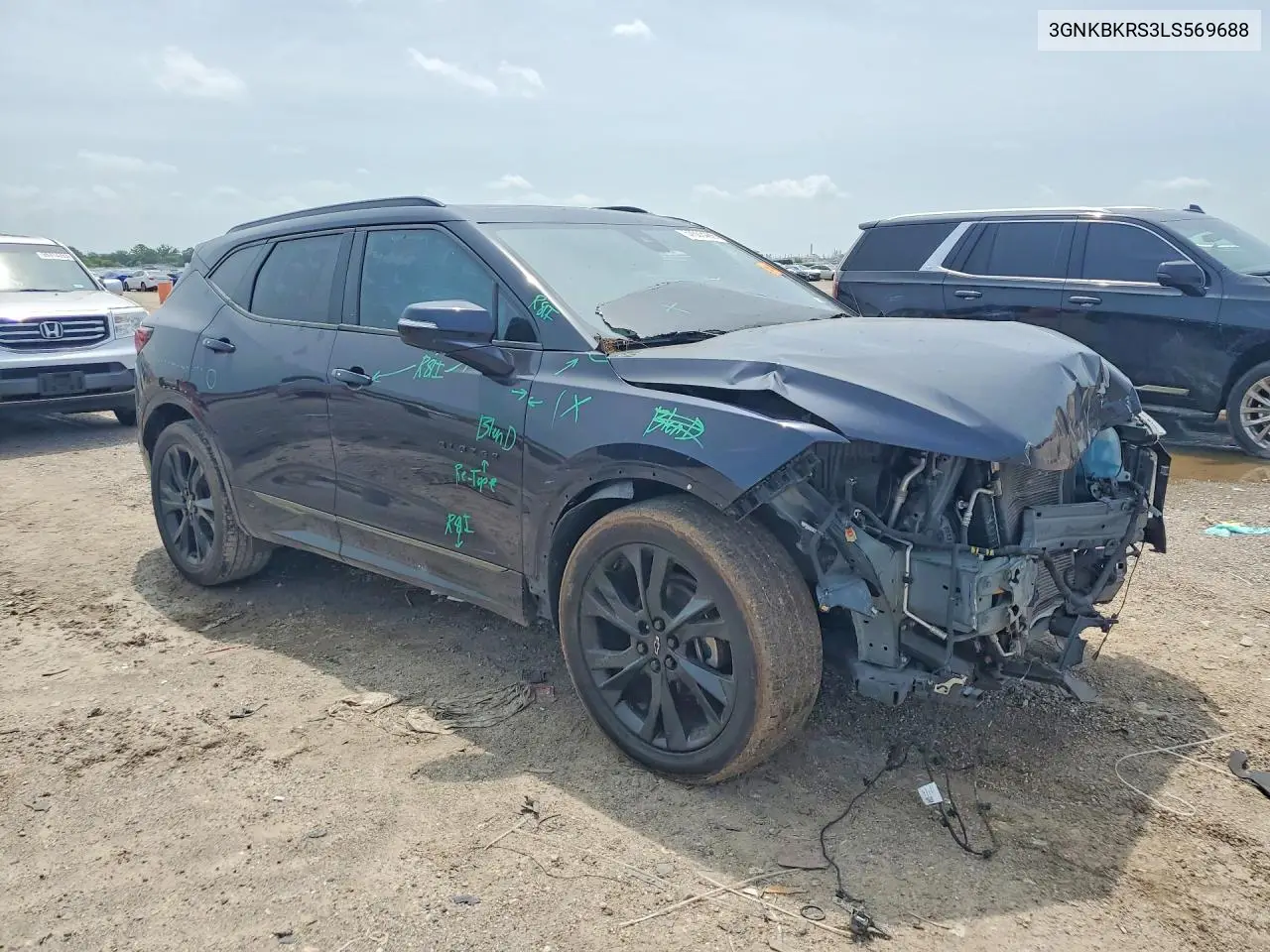 2020 Chevrolet Blazer Rs VIN: 3GNKBKRS3LS569688 Lot: 57606486
