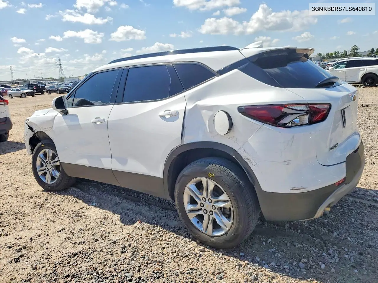 2020 Chevrolet Blazer 3Lt VIN: 3GNKBDRS7LS640810 Lot: 60216646