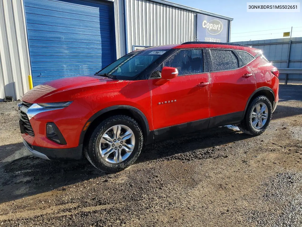 2021 Chevrolet Blazer 3Lt VIN: 3GNKBDRS1MS502651 Lot: 45677106
