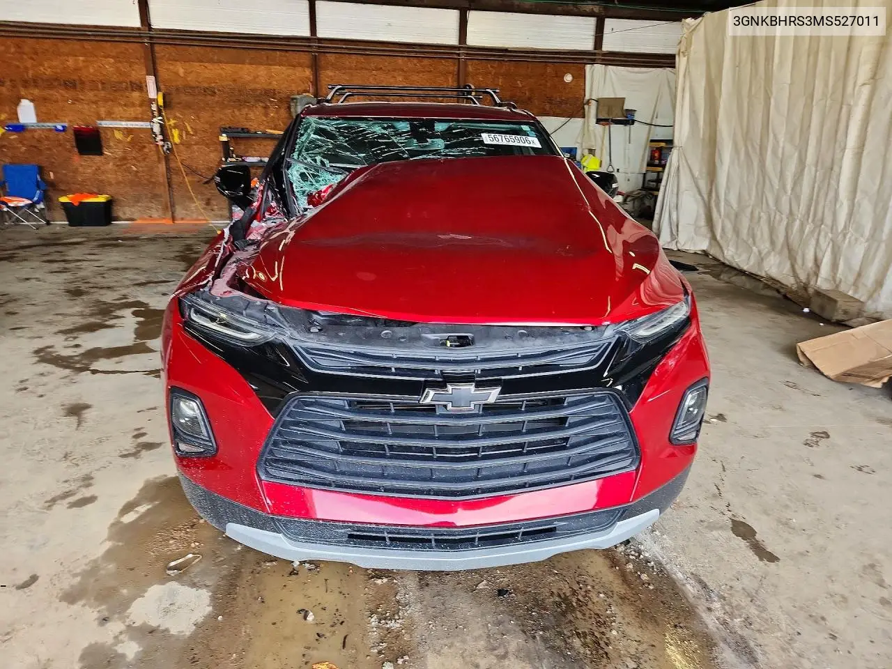 2021 Chevrolet Blazer 2Lt VIN: 3GNKBHRS3MS527011 Lot: 56765906