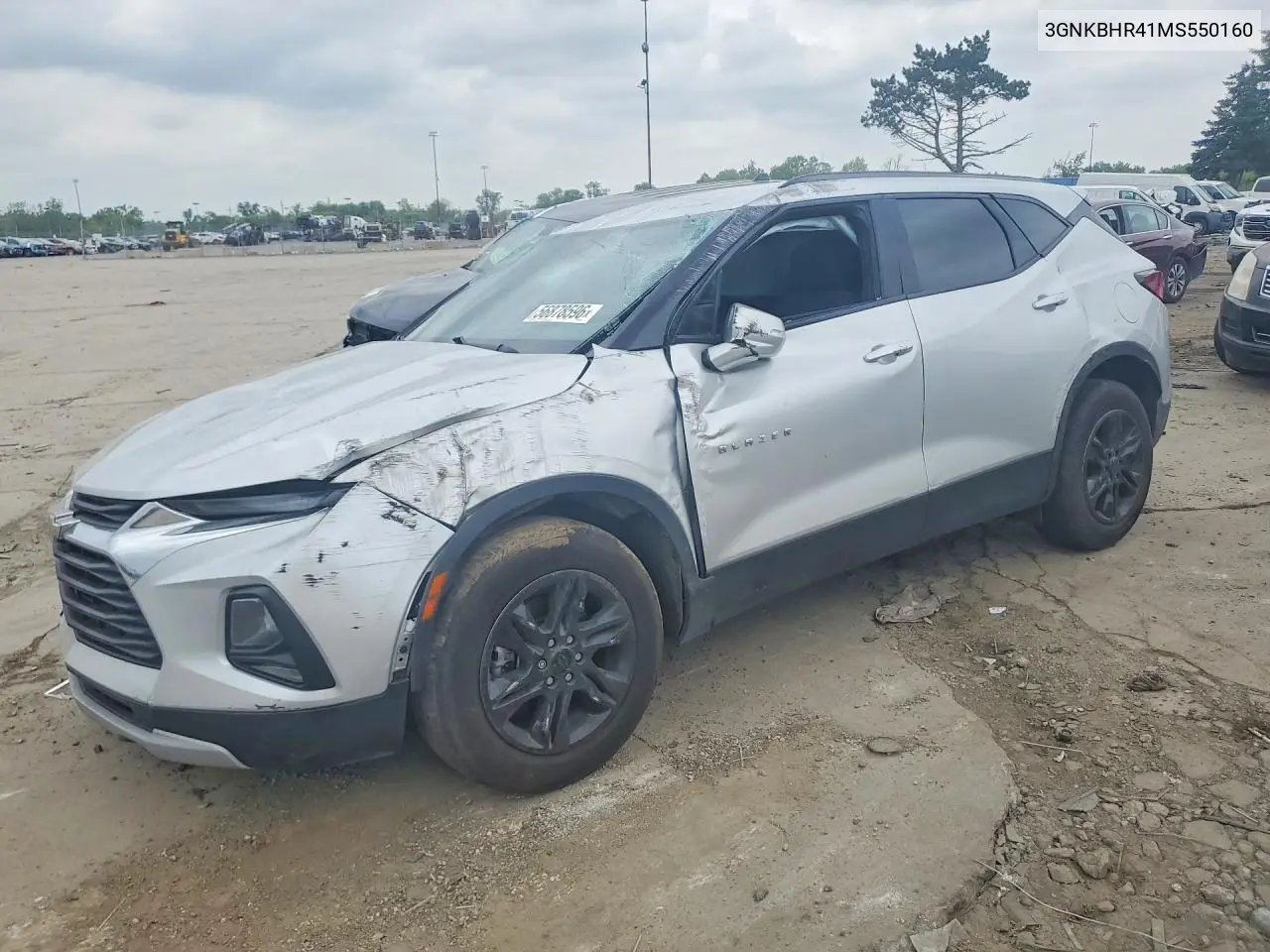 2021 Chevrolet Blazer 2Lt VIN: 3GNKBHR41MS550160 Lot: 56878596