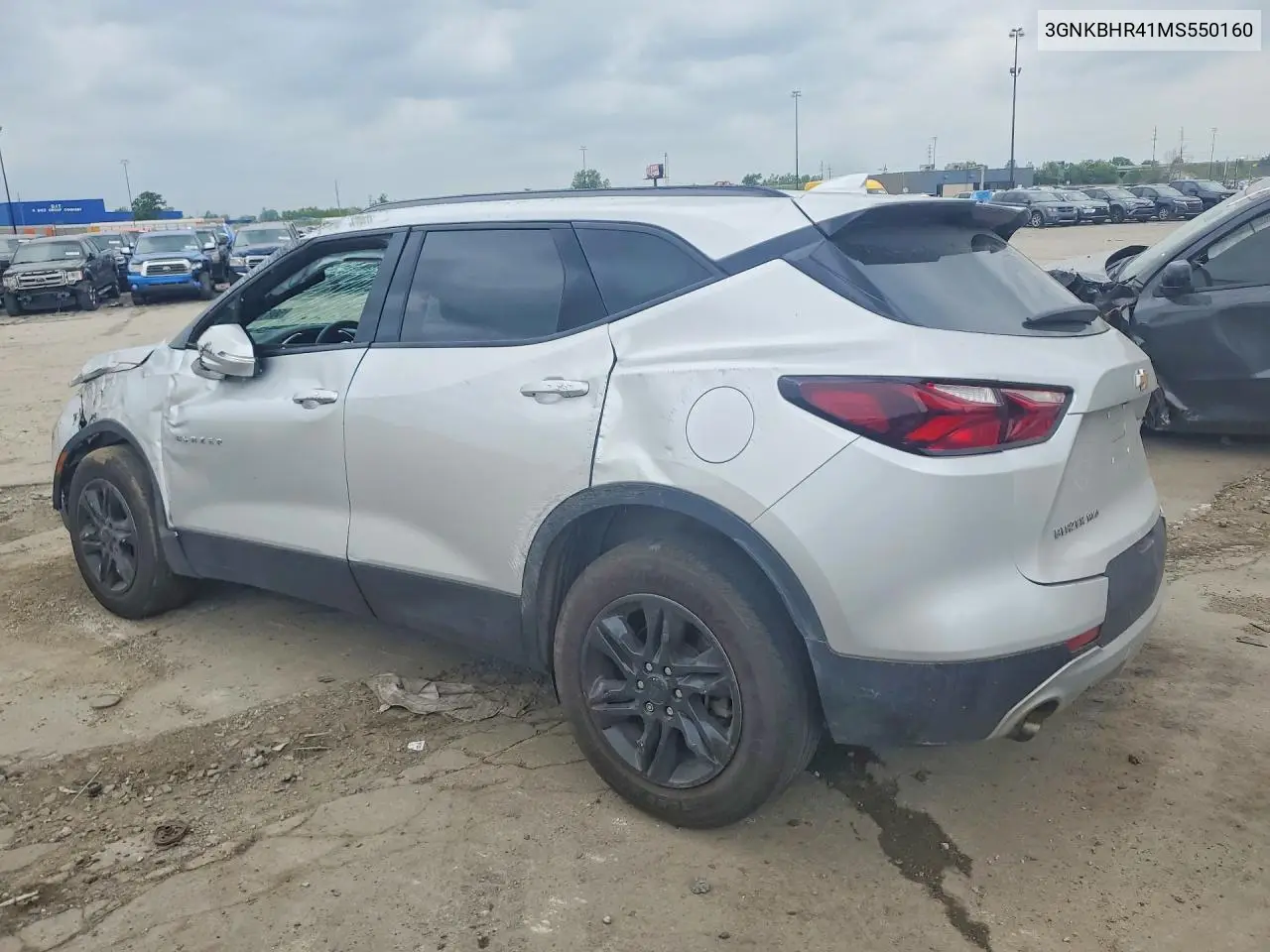 2021 Chevrolet Blazer 2Lt VIN: 3GNKBHR41MS550160 Lot: 56878596