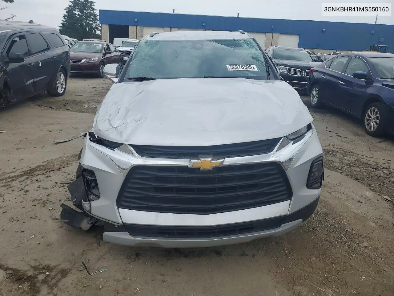 2021 Chevrolet Blazer 2Lt VIN: 3GNKBHR41MS550160 Lot: 56878596