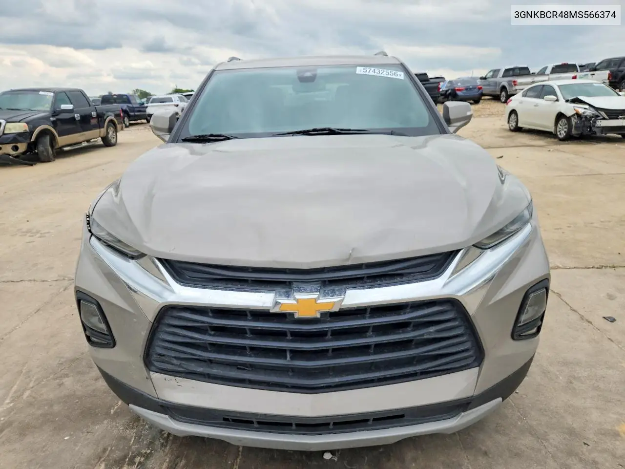2021 Chevrolet Blazer 2Lt VIN: 3GNKBCR48MS566374 Lot: 57432556