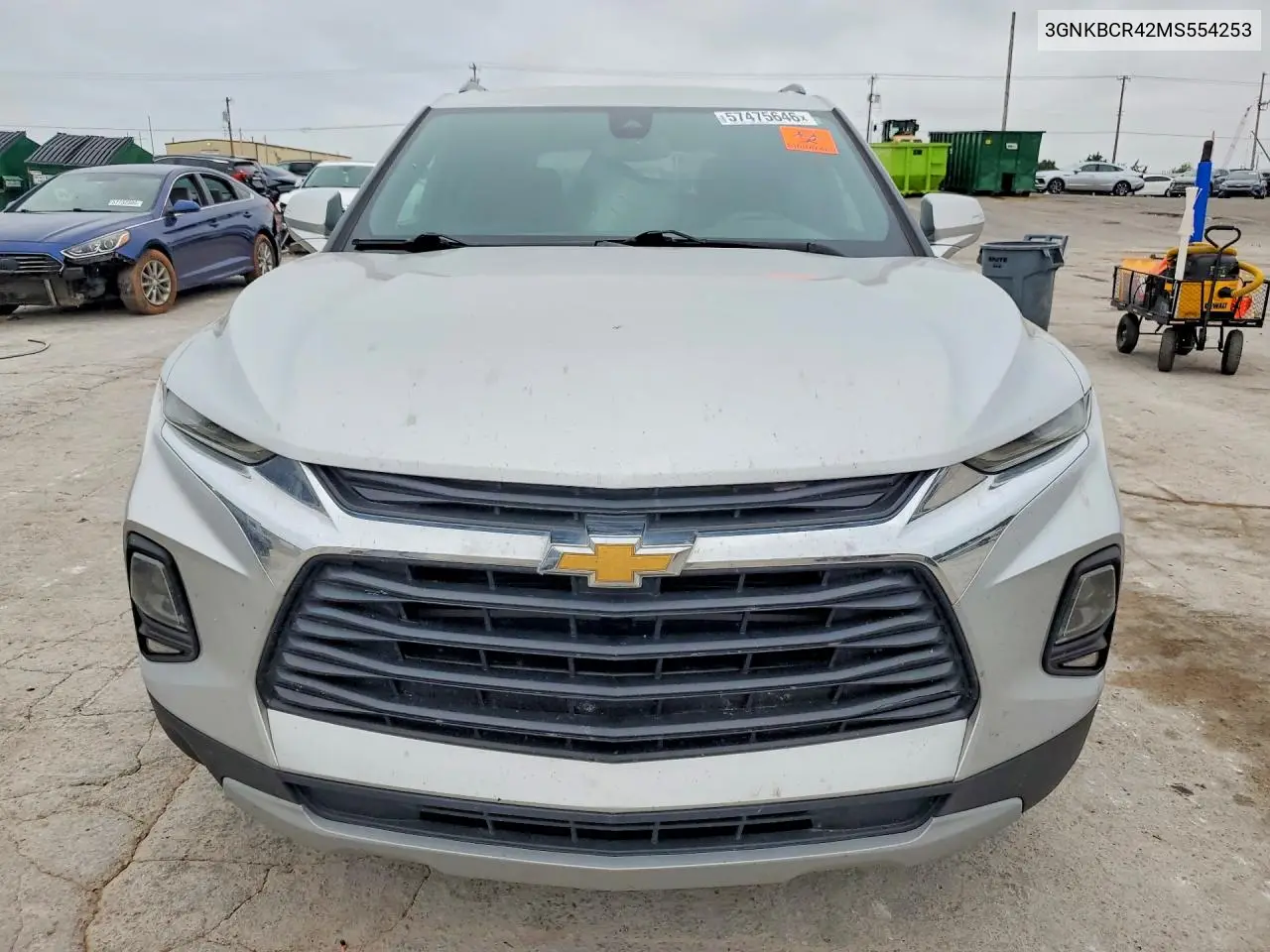 2021 Chevrolet Blazer 2Lt VIN: 3GNKBCR42MS554253 Lot: 57475646