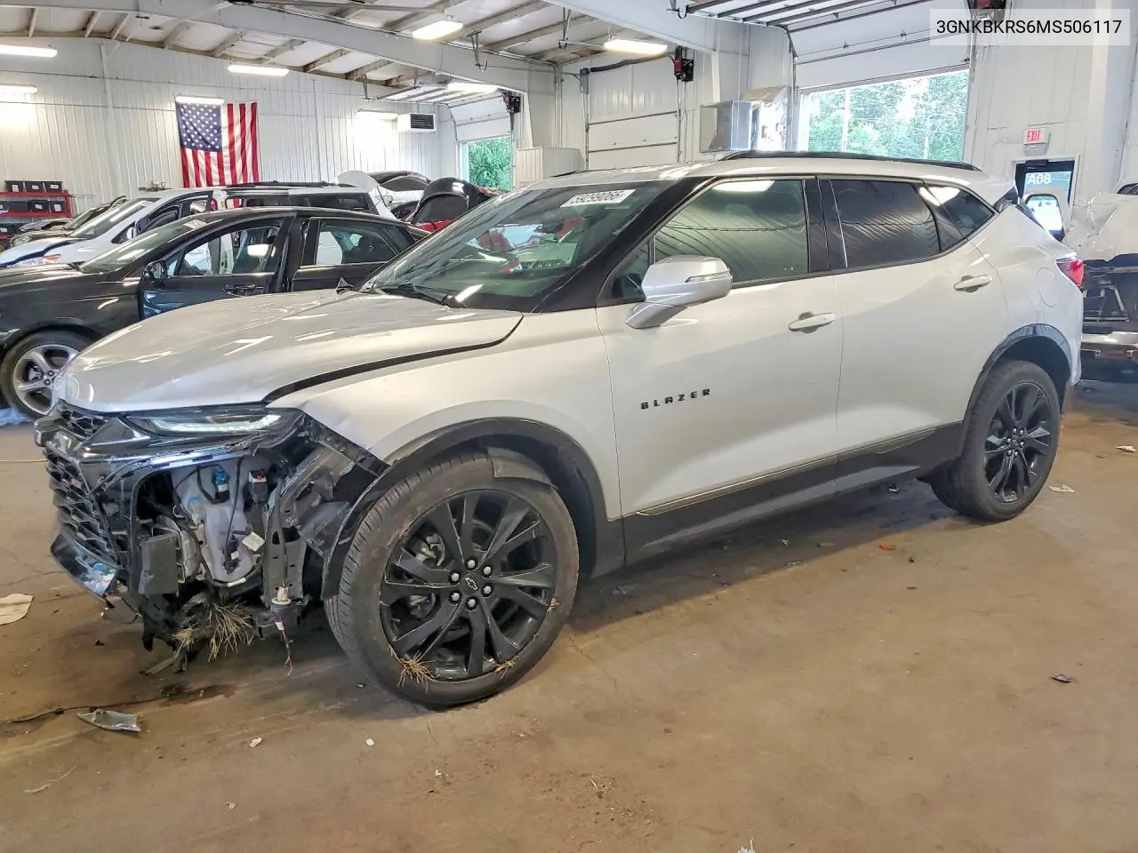 2021 Chevrolet Blazer Rs VIN: 3GNKBKRS6MS506117 Lot: 59299066