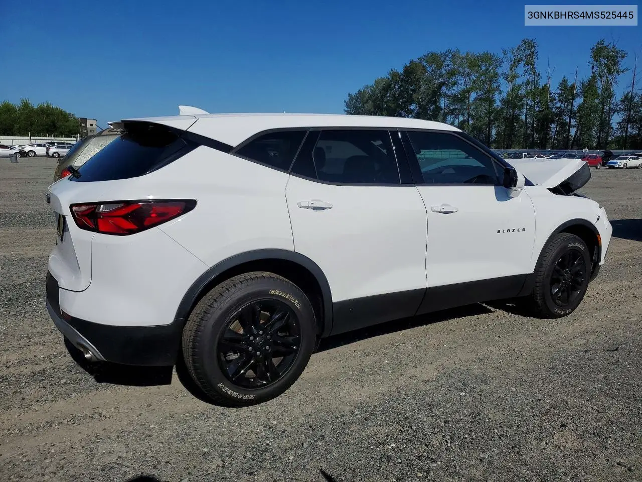 2021 Chevrolet Blazer 2Lt VIN: 3GNKBHRS4MS525445 Lot: 59901036
