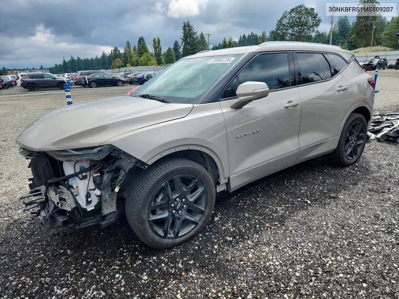 2021 Chevrolet Blazer Premier VIN: 3GNKBFRS1MS509207 Lot: 59968726