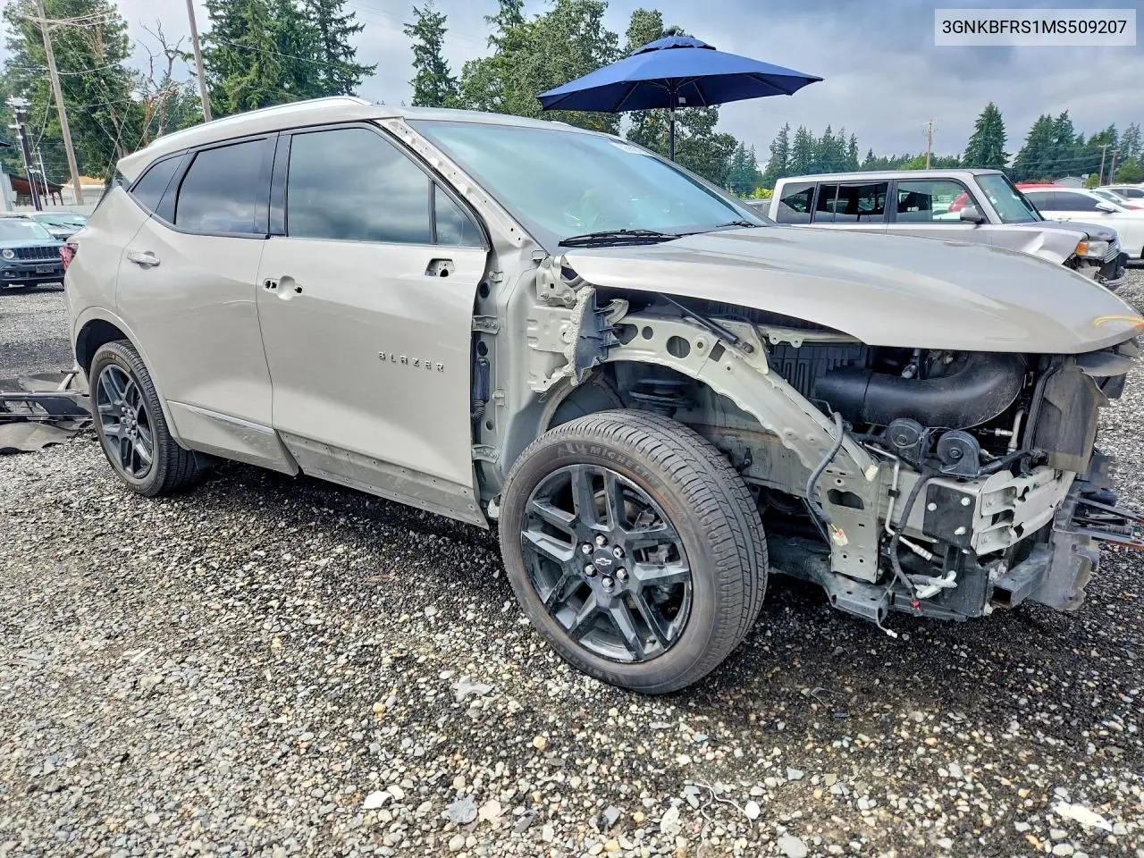 2021 Chevrolet Blazer Premier VIN: 3GNKBFRS1MS509207 Lot: 59968726