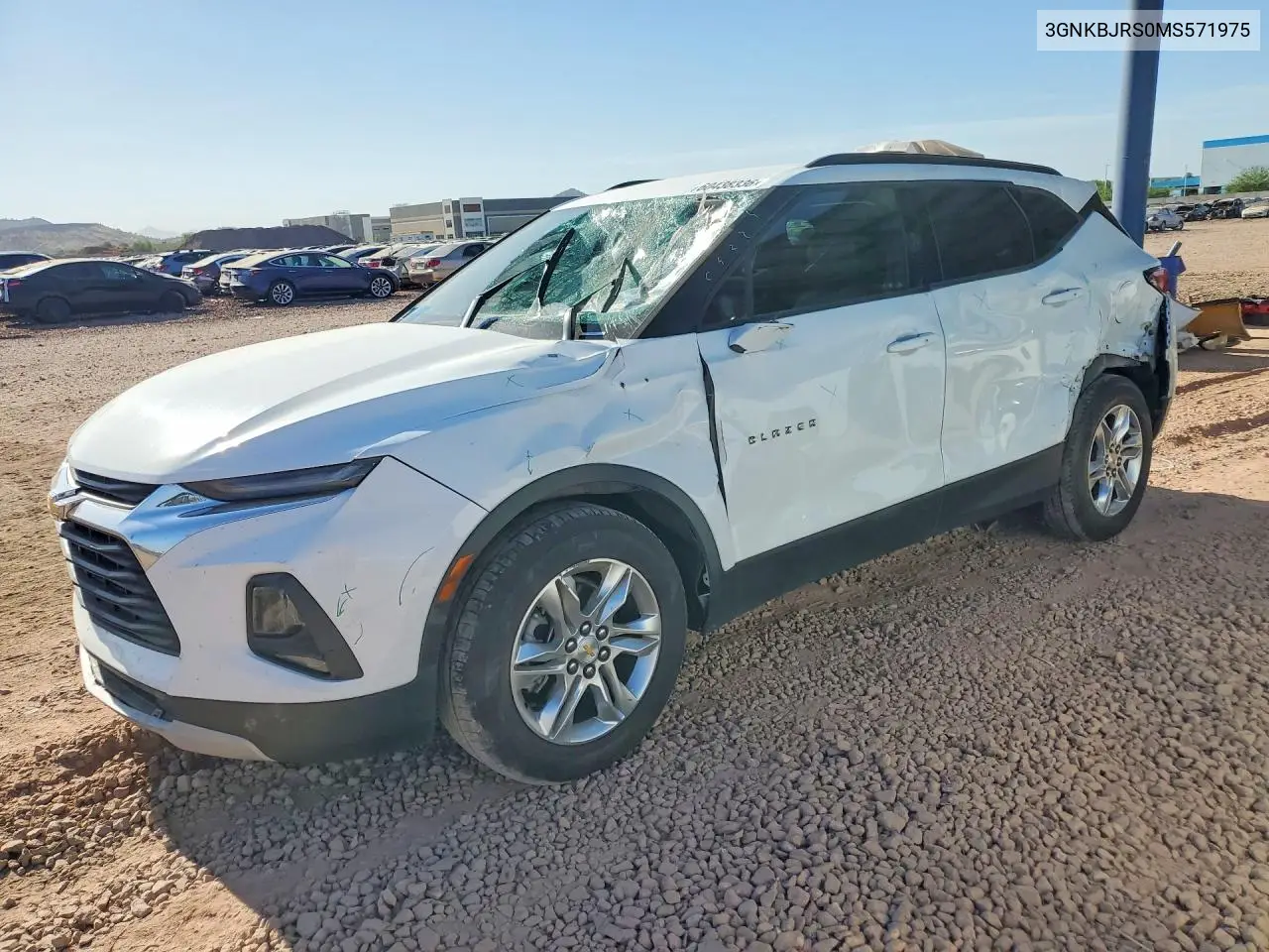 2021 Chevrolet Blazer 3Lt VIN: 3GNKBJRS0MS571975 Lot: 60438336
