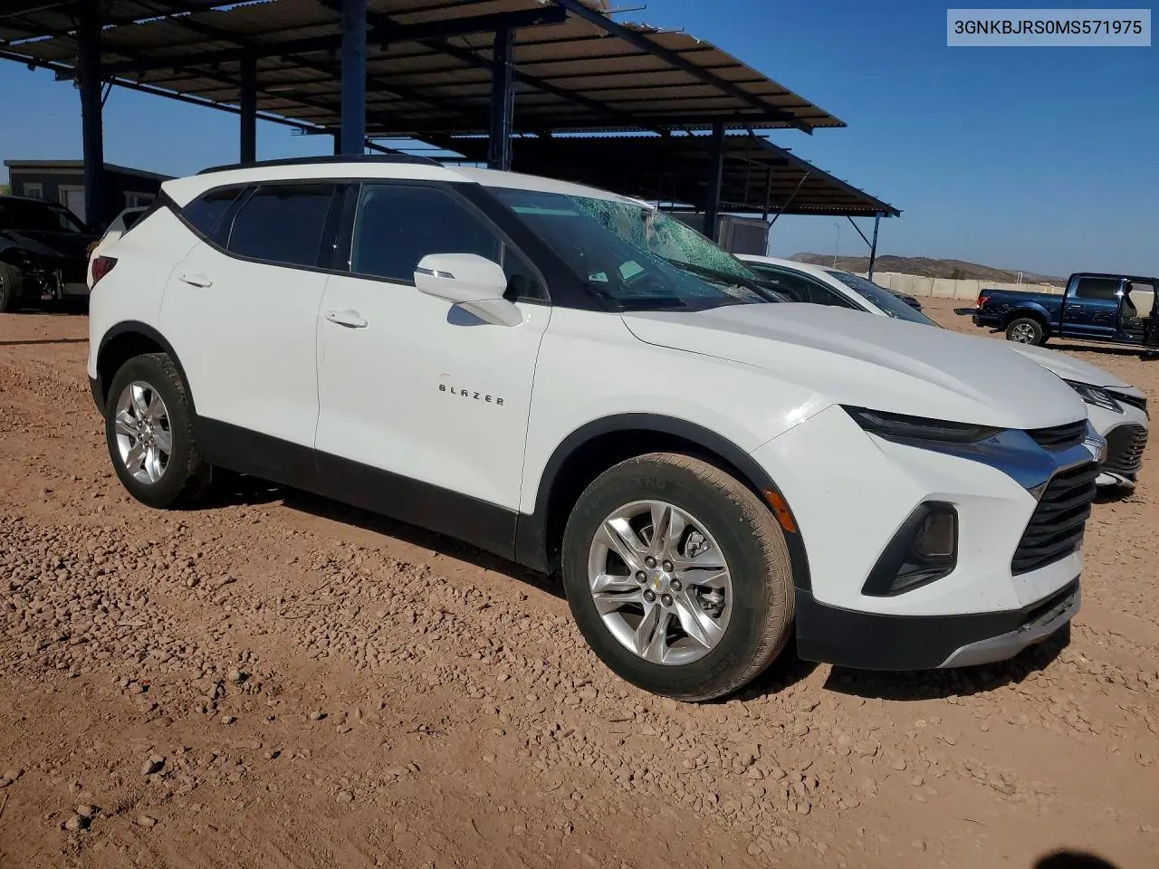 2021 Chevrolet Blazer 3Lt VIN: 3GNKBJRS0MS571975 Lot: 60438336