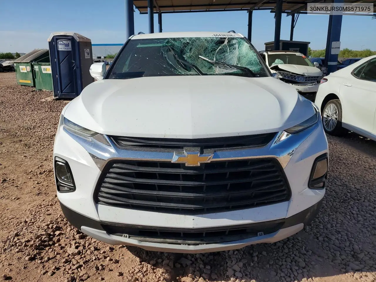2021 Chevrolet Blazer 3Lt VIN: 3GNKBJRS0MS571975 Lot: 60438336