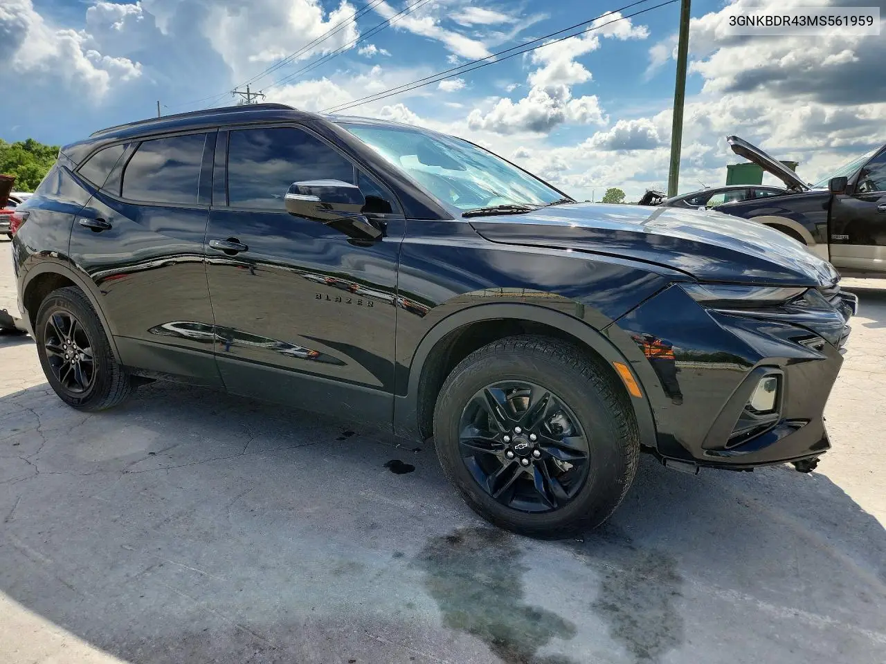 2021 Chevrolet Blazer 3Lt VIN: 3GNKBDR43MS561959 Lot: 60448606