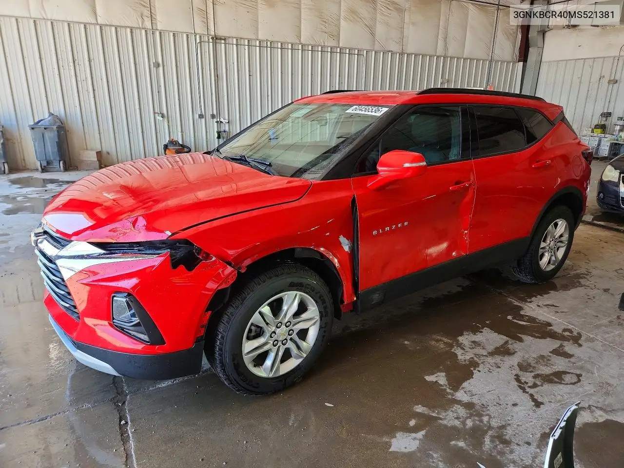 2021 Chevrolet Blazer 2Lt VIN: 3GNKBCR40MS521381 Lot: 60456536