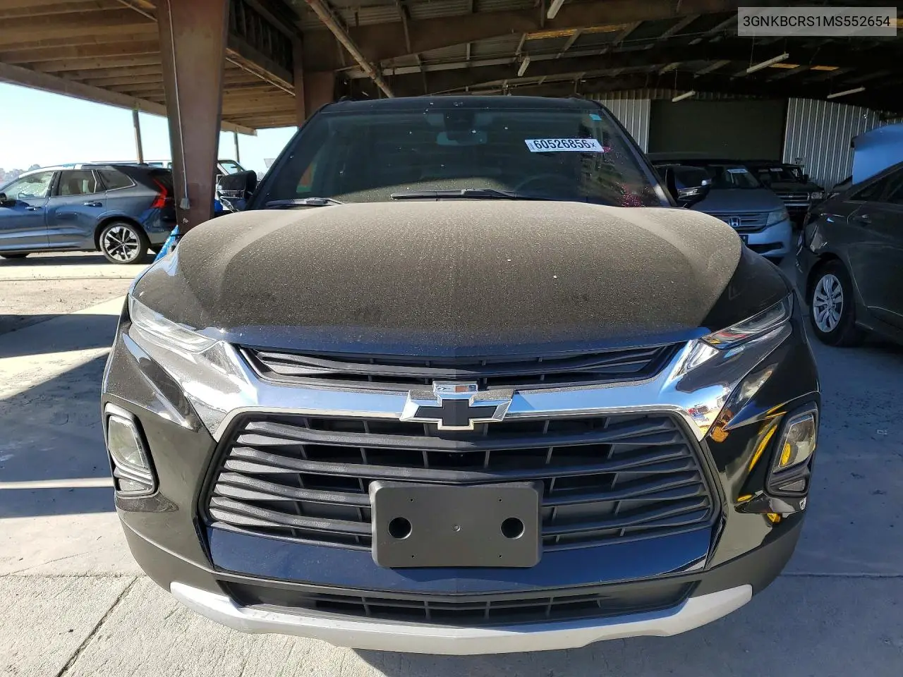 2021 Chevrolet Blazer 2Lt VIN: 3GNKBCRS1MS552654 Lot: 60526856