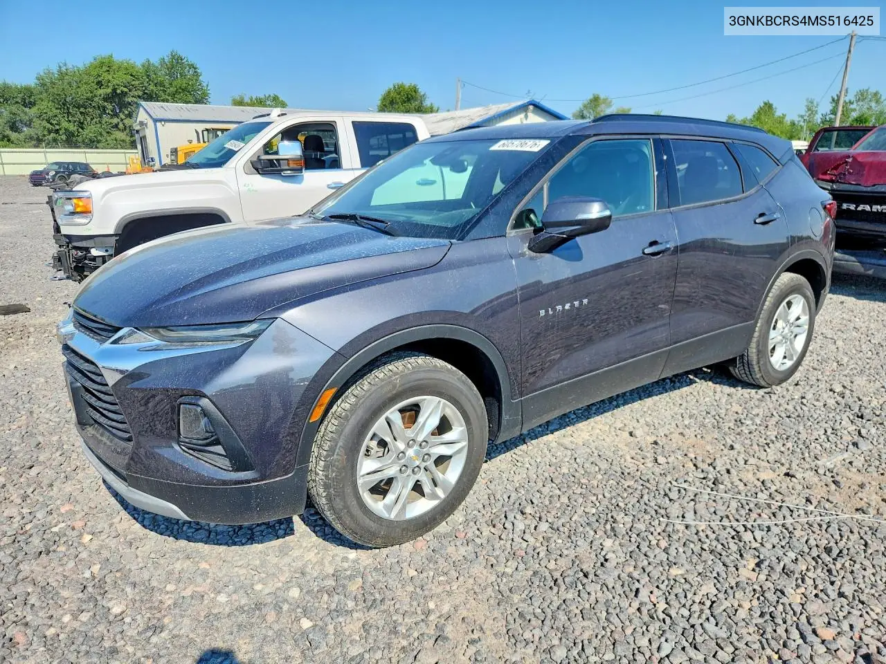 2021 Chevrolet Blazer 2Lt VIN: 3GNKBCRS4MS516425 Lot: 60578676