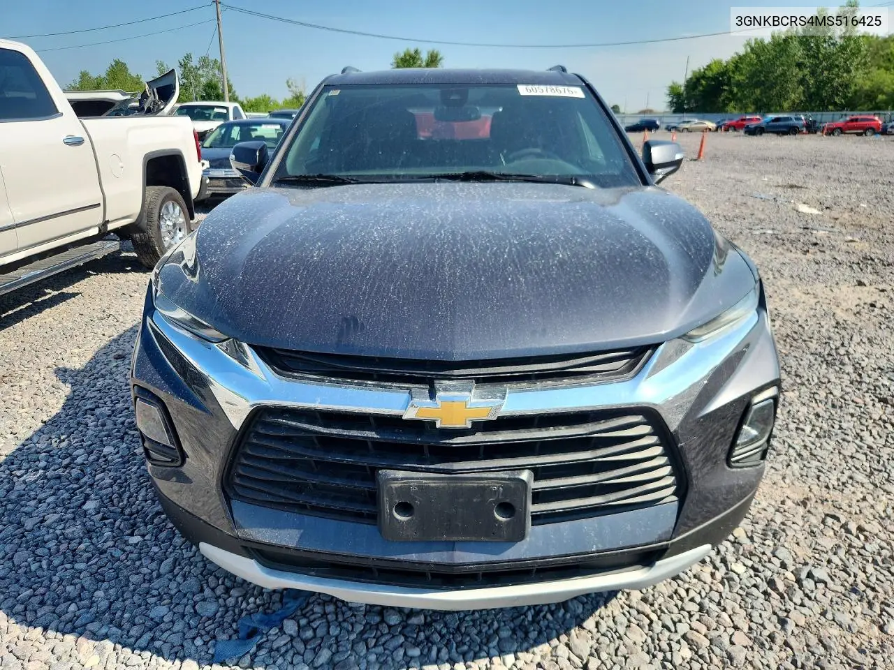 2021 Chevrolet Blazer 2Lt VIN: 3GNKBCRS4MS516425 Lot: 60578676
