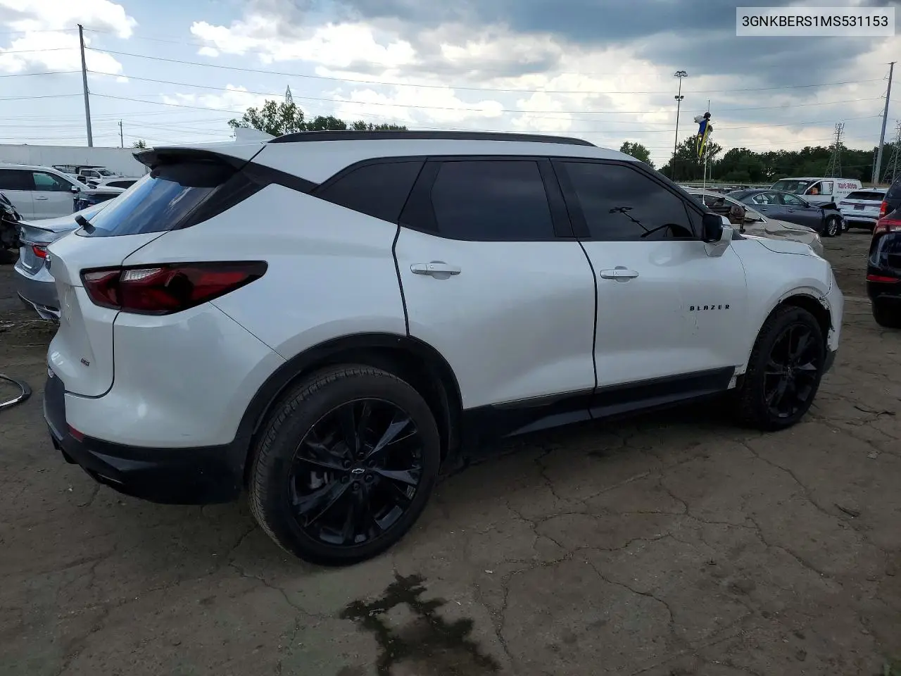 2021 Chevrolet Blazer Rs VIN: 3GNKBERS1MS531153 Lot: 60608096