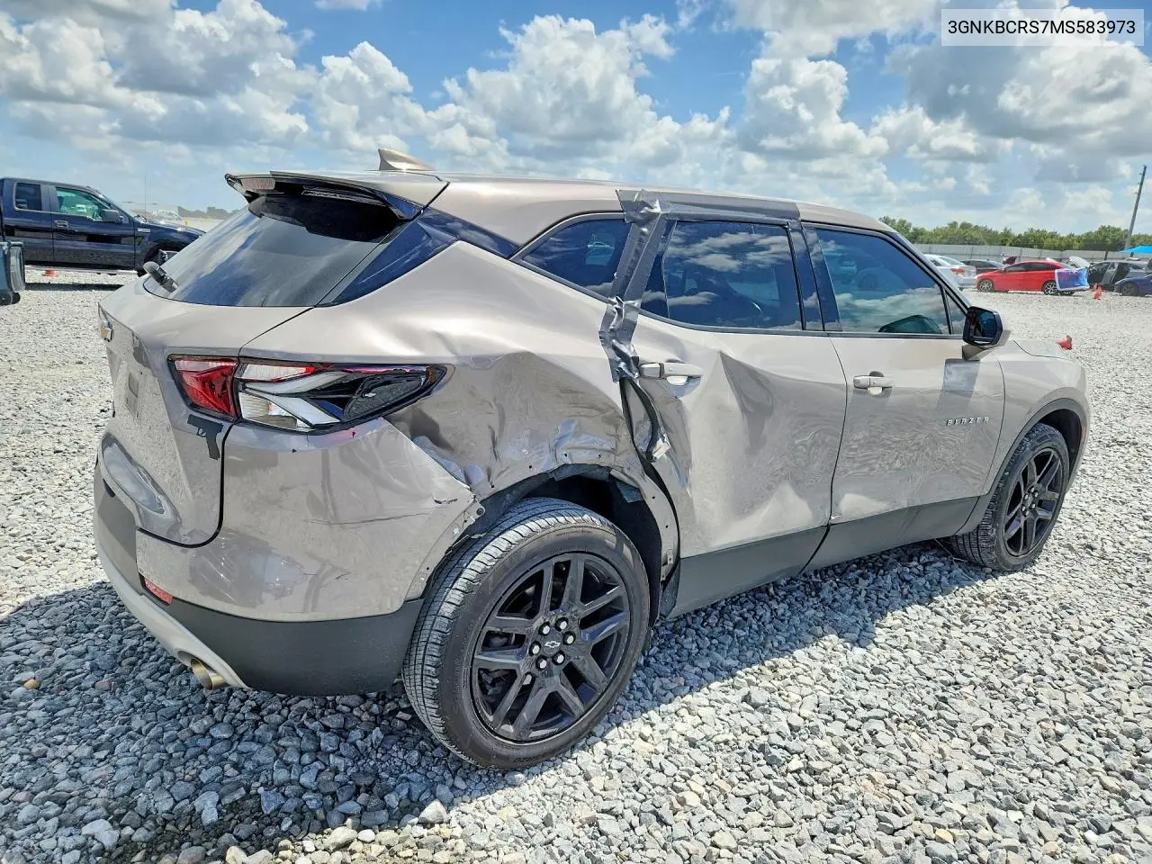 2021 Chevrolet Blazer 2Lt VIN: 3GNKBCRS7MS583973 Lot: 60795026