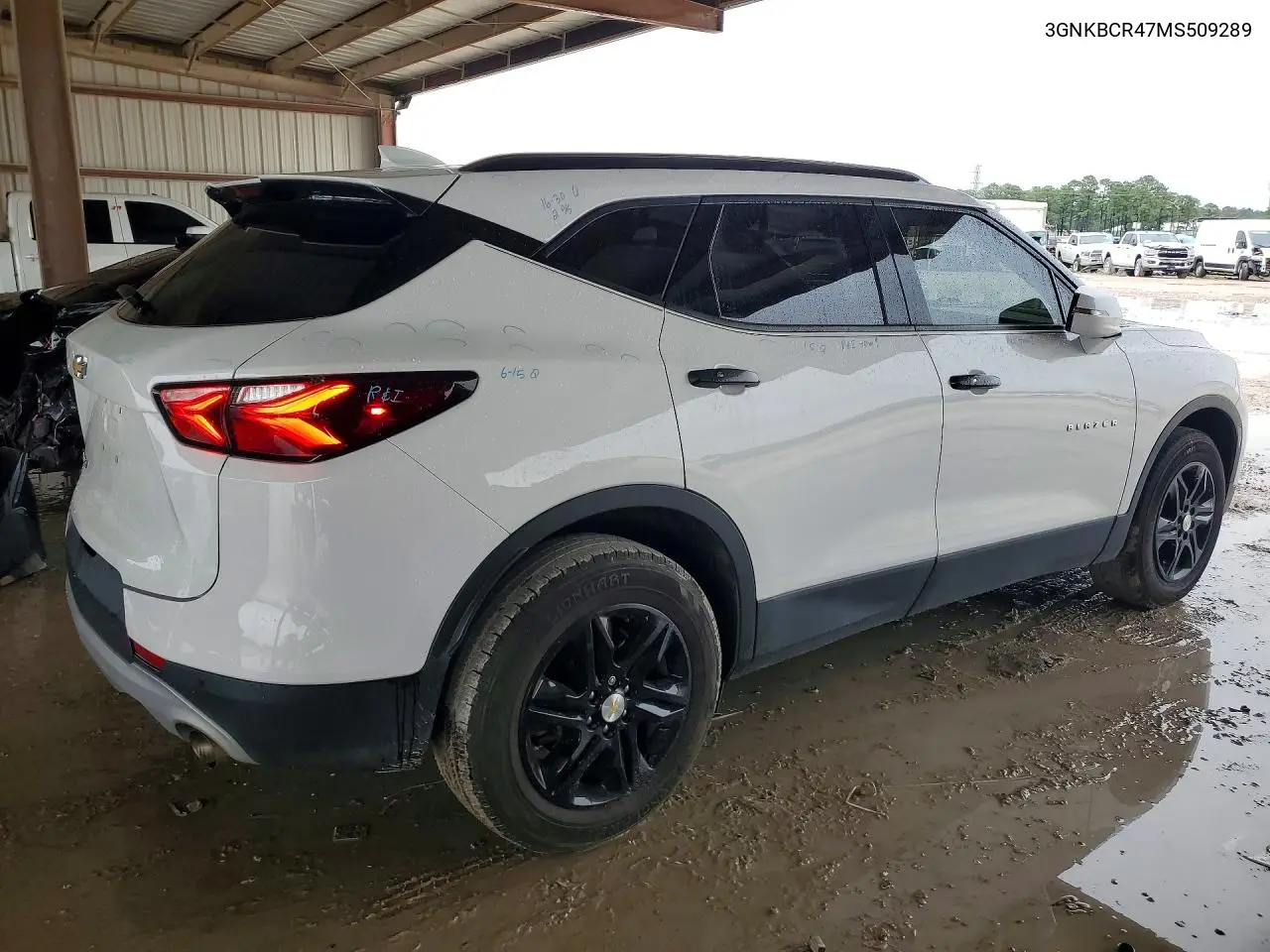 2021 Chevrolet Blazer 2Lt VIN: 3GNKBCR47MS509289 Lot: 60810066