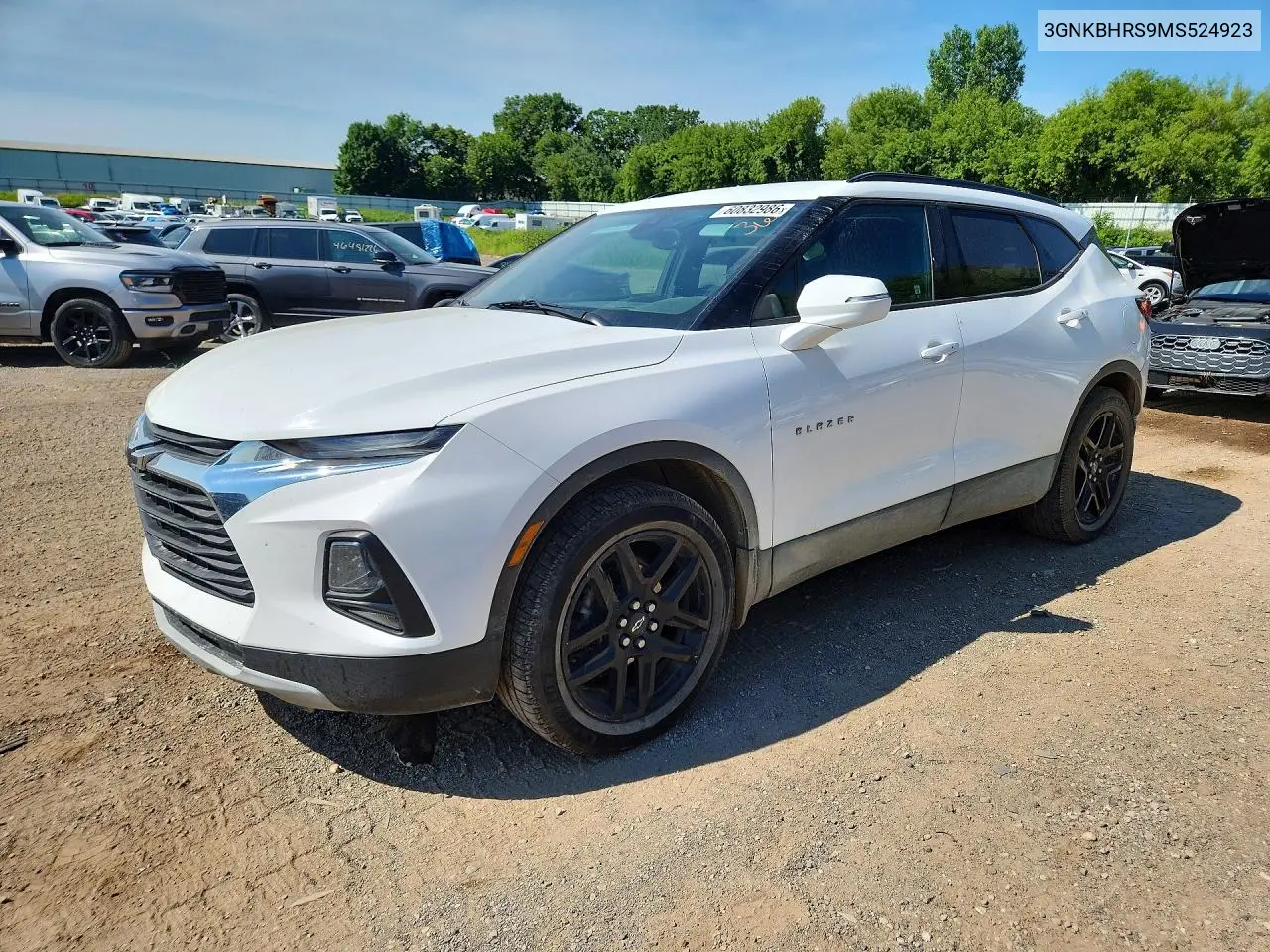 2021 Chevrolet Blazer 2Lt VIN: 3GNKBHRS9MS524923 Lot: 60832986