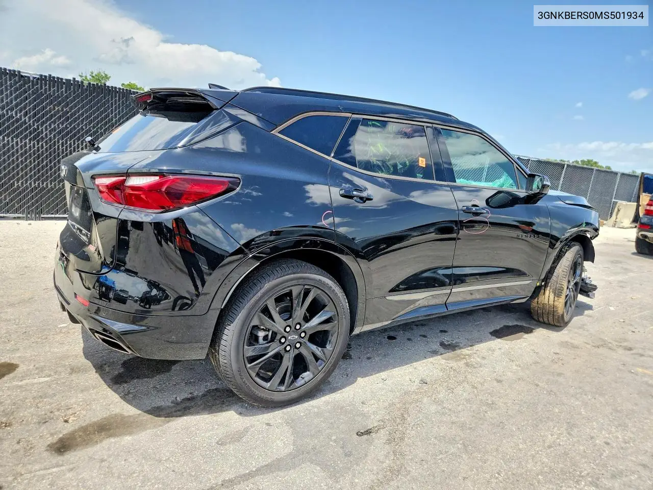 2021 Chevrolet Blazer Rs VIN: 3GNKBERS0MS501934 Lot: 60924956